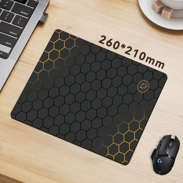 Rutschfeste Schreibtischunterlage mit Sommer-Mauspad Design in Schwarz - Bild 1