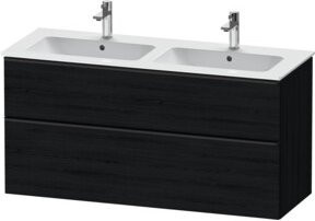 Duravit Waschtischunterschrank D-Neo Wandmontage Schwarz Matt B: 128 cm, T: 46,2 cm, H: 62,5 cm - Bild 1