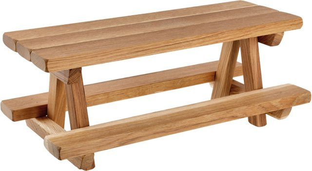 VEGA Servierbrett Trobiolo Picknicktisch aus Eiche in Braun, L x B x H: 50 x 25 x 20 cm - Bild 1
