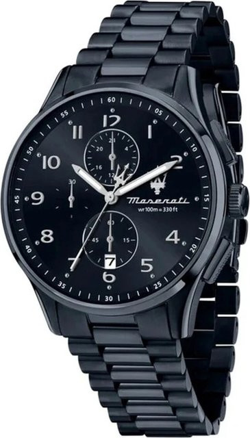 Maserati Chronograph, Herrenuhr, Edelstahl, Quarz, 42 mm, Blau, 10 ATM - Bild 1