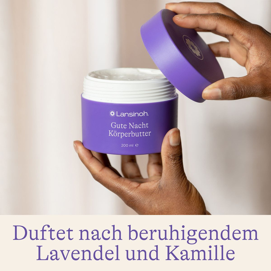 Lansinoh Gute Nacht Körperbutter, 200 ml, Lavendel, Kamille, Magnesium - Bild 2