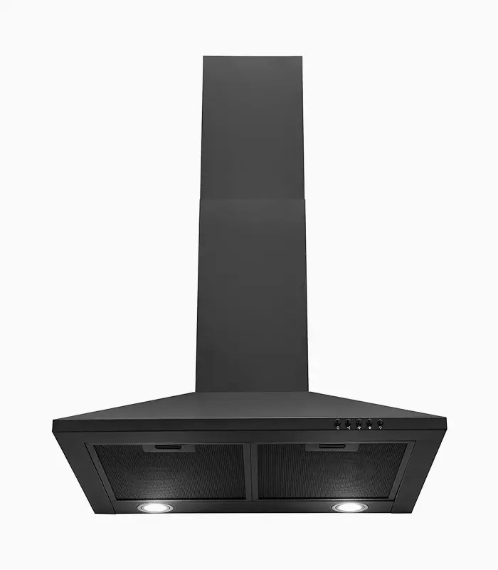 Exquisit KH 60-8.3 Dunstabzugshaube in Schwarz mit Umluftfunktion und LED-Display, Wandmontage, B/T/H: 60,0 x 59,5 x 48,0 cm - Bild 1