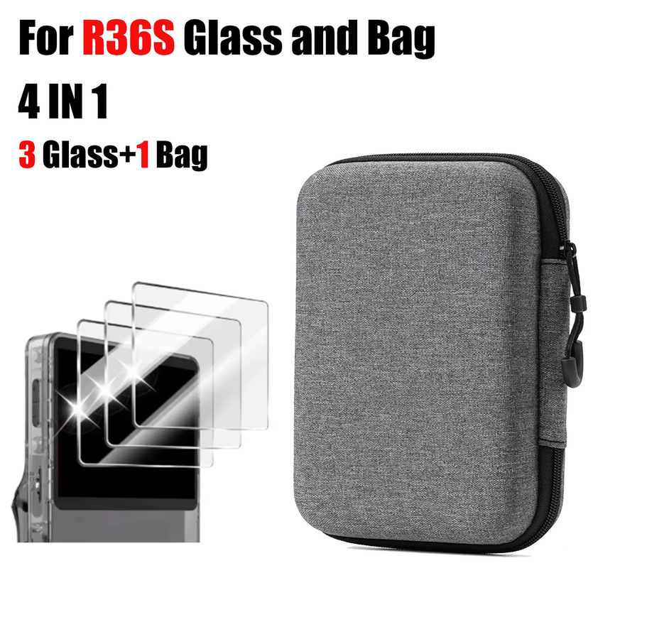 BOYHOM Displayschutz aus gehärtetem Glas für die R36S Retro-Handheld-Spielkonsole, 9H Härtegrad, HD klar, transparent - Bild 2