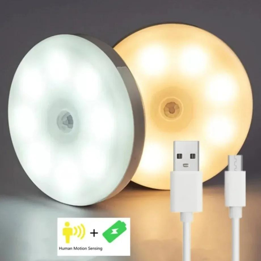 4er-Set wiederaufladbare LED-Nachtlichter mit Bewegungssensor von YJMP Super Lighting in Warmweiß - Bild 3