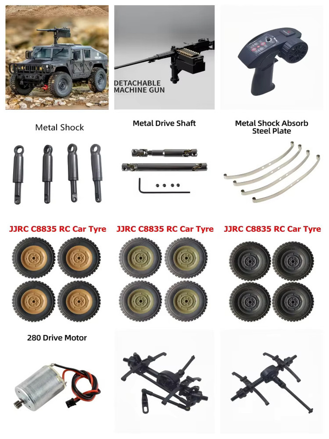 JJRC RC Auto Ersatzteil Zubehör, Metall, Fahrzeuge - Bild 5