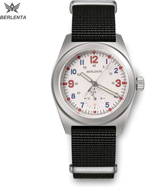 Berlenta Armbanduhr, Edelstahl, Weiß, Herren, 10 ATM - Bild 1