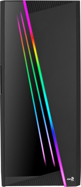 AeroCool Mirage Midi Tower ATX Gehäuse mit Tempered Glass Seitenpanel in Schwarz - Bild 1