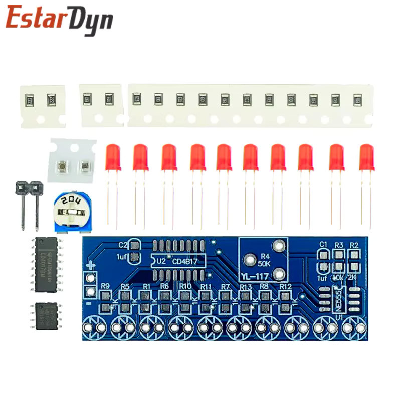 Estardyn Intelligente Elektronik-Kits NE555 + CD4017 LED-Modul DIY-Kit - Bild 3