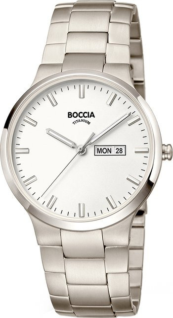 Boccia Herrenuhr, Quarz, Titan, 39 mm, Silber, 5 ATM - Bild 1