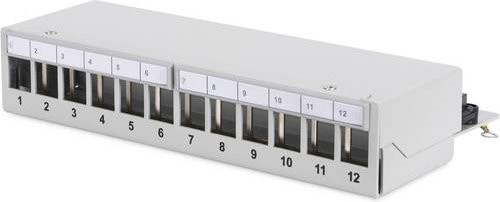 Digitus Professional DN-93706 Modulares Desktop Patchpanel 12-Port RJ-45 Unbestückt Geschirmt Hellgrau RAL 7035 - Bild 1