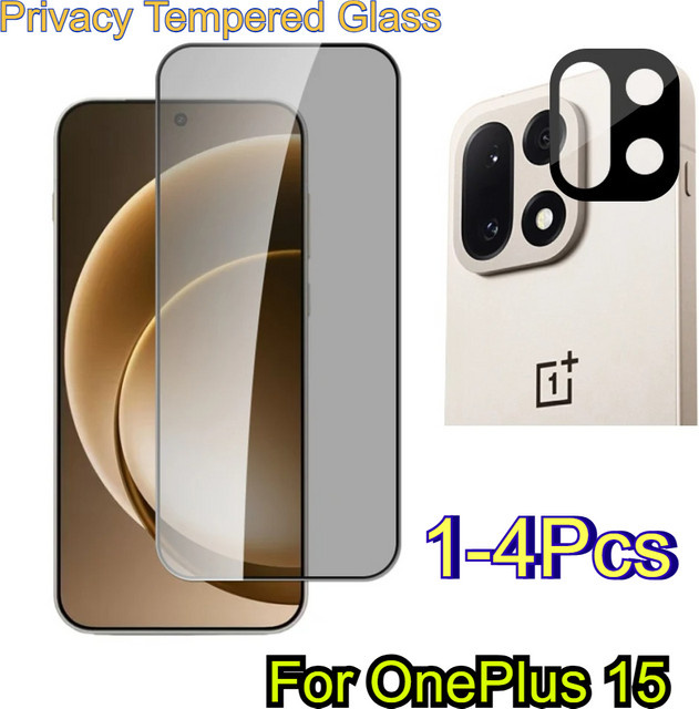 OnePlus 15 R Ace 6 Sichtschutz Panzerglas 2,5D 9H gehärtetes Glas Full Cover Anti-Spy Schutzfolie in Transparent, 1-4 Set - Bild 1