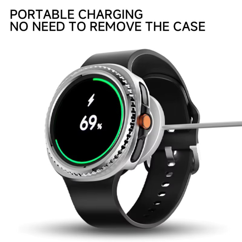 CAOWTAN Hülle für Samsung Galaxy Watch 8 Classic 46 mm, PC, Starlight - Bild 5