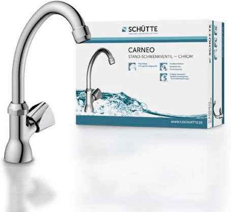 SCHÜTTE Stand-Schwenkventil Carneo aus Messing in Chrom, 1/2 Zoll, silberfarben - Bild 1