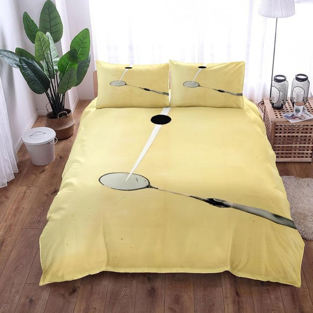 Bettwäsche Set JMG Household Supplies Tennis Sport Design Gelb, B/H: 140 x 210 cm - Bild 1
