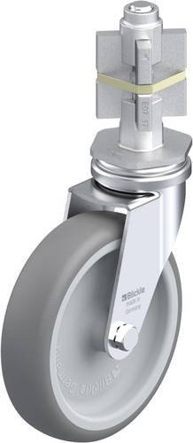 Blickle LRA-TPA 100G-E07 Lenkrolle in Grau mit Stahl- und Kunststoffkomponenten, Rad-Durchmesser: 100 mm, Tragfähigkeit (max.): 70 kg - Bild 1