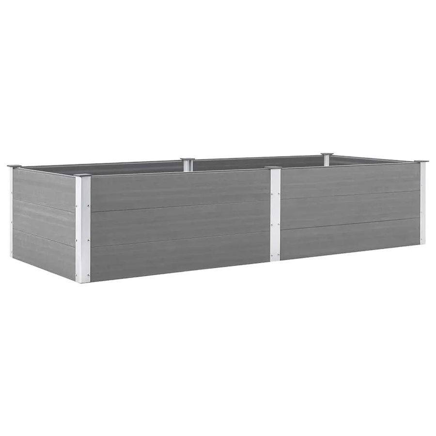 Furnicato Garten Hochbeet aus WPC und Stahl in Grau, B/T/H: 250 x 100 x 54 cm - Bild 2