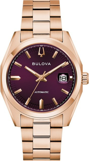 Bulova Herrenuhr Surveyor, Automatik, Edelstahl, 39 mm, Eckig, Violett - Bild 1