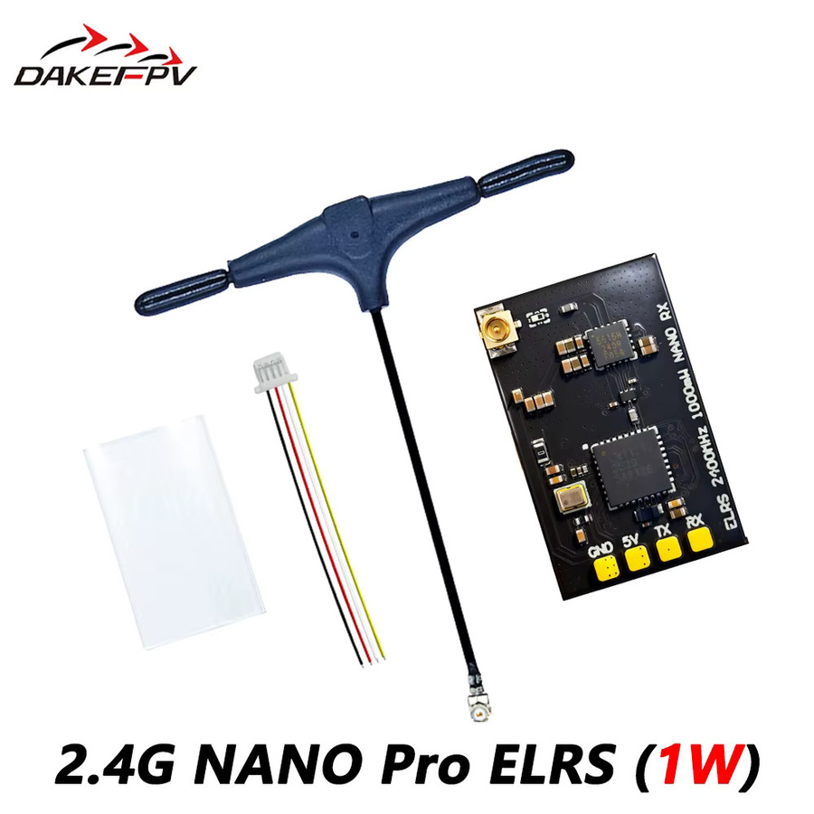 DAKEFPV ELRS Empfänger Dual-band 2,4G/915Mhz RX ExpressLRS Firmware für RC FPV Long Range Racing Drohnen in Schwarz - Bild 3