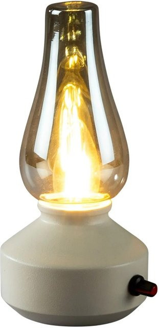 Konstsmide Akku-Tischleuchte LED in Weiß mit USB-Ladung, B/T/H: 24,5 x 11 x 13 cm - Bild 1