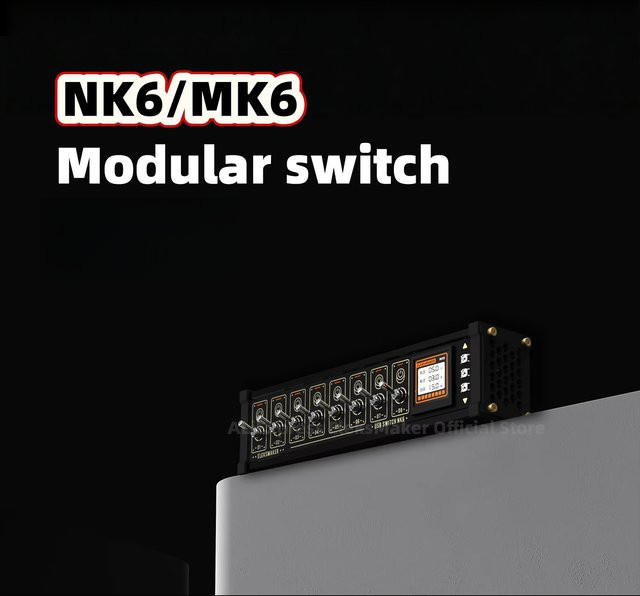 EleksMaker NK6 MK6Pro USB-Schalter mit unabhängiger Steuerung und RGB-Beleuchtung in Gold und Schwarz - Bild 1