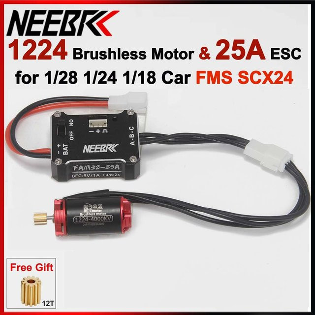 NEEBRC Bürstenloser Motor, 12T Getriebe, 25A ESC, für Off-road Auto Crawler - Bild 1