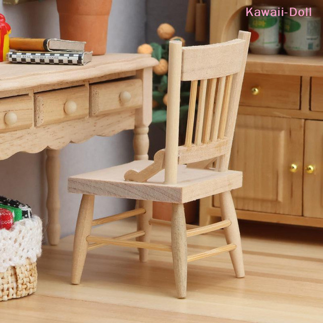 DIAPER&CORED Puppenhaus-Simulationsmodell Holz-Ministuhl, Zubehör, Holz - Bild 1