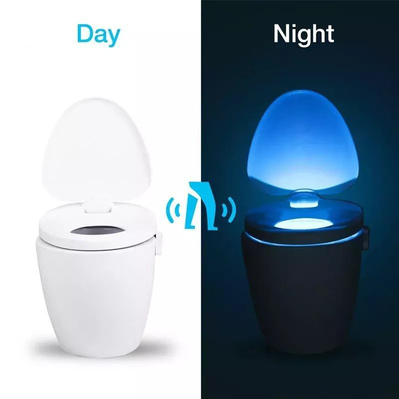 Happy6 Automatisches Toiletten-Nachtlicht mit Bewegungserkennung und 16 RGB-Farben, batteriebetrieben, Weiß - Bild 3