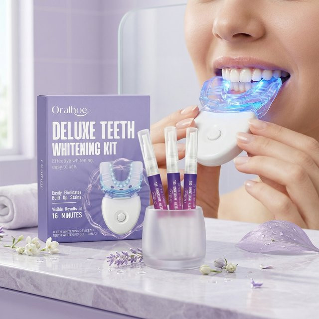 Oralhoe Zahnpflegeset Reinigungsgel-Kit mit blauem Licht - Bild 1