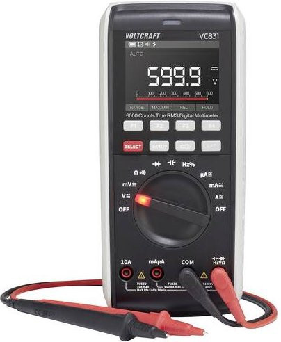 Voltcraft VC831 SE Digitales Hand-Multimeter mit LoZ, CAT III 1000 V, CAT IV 600 V und 6000 Counts in Grau - Bild 1
