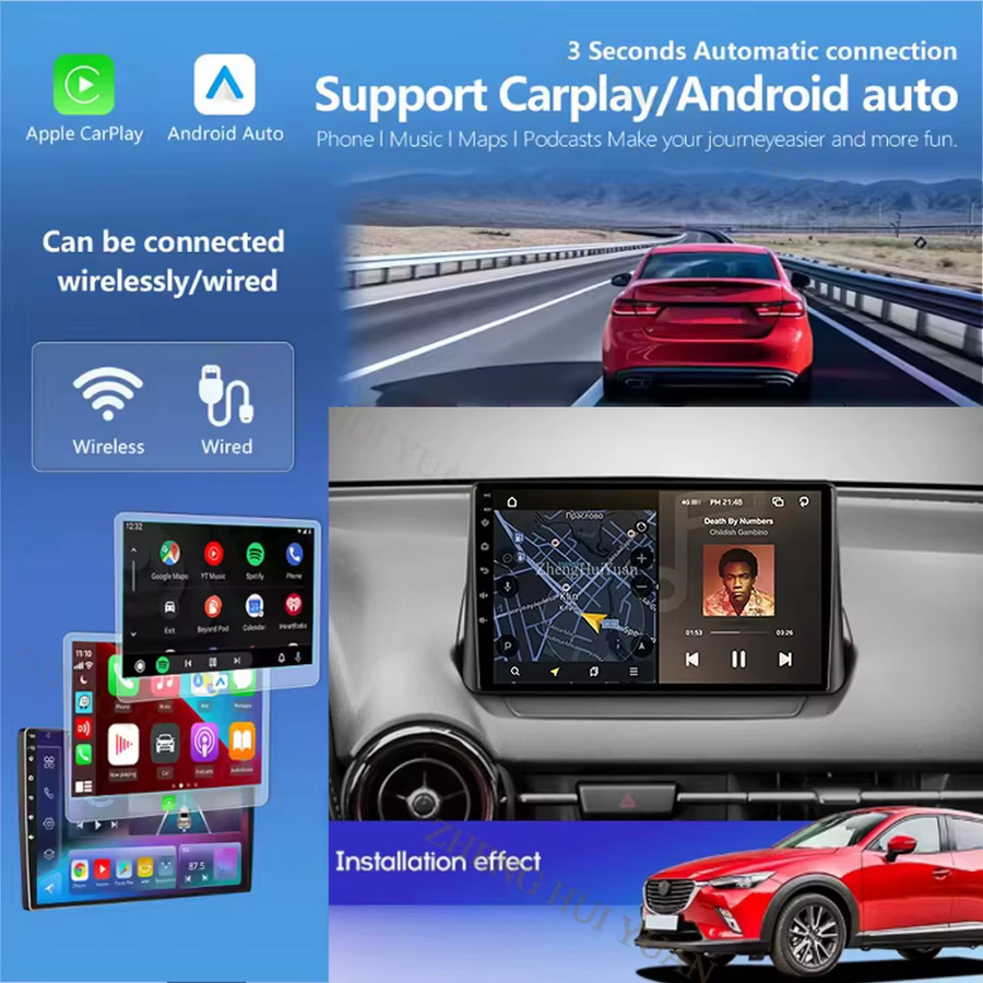 TIEYEZ Android 16 Multimedia-Player für Mazda CX-3 DK und Mazda 2 DJ (2014 - 2023) mit GPS, 4G, WIFI, Bluetooth und DSP in Schwarz - Bild 5