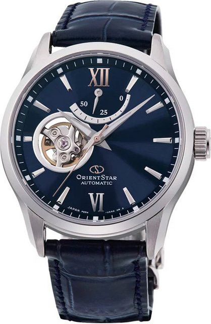 Orient Star Automatik Armbanduhr, Edelstahl, Leder, Blau, 40 mm, Herren - Bild 1