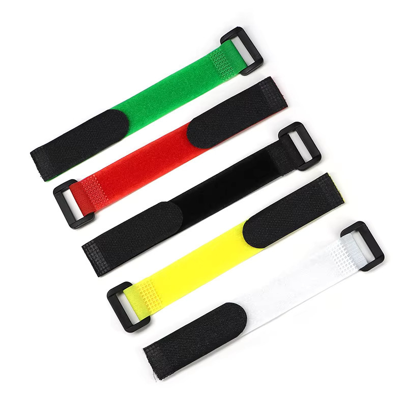 20 Stück selbstklebende Klettverschluss-Kabelbinder aus Nylon in Multicolour und Grün, wiederverwendbare Befestigungs-Kabelbinder, Set mit verschiedenen Längen: 2 x 20 cm, 2 x 30 cm, 2 x 50 cm - Bild 3