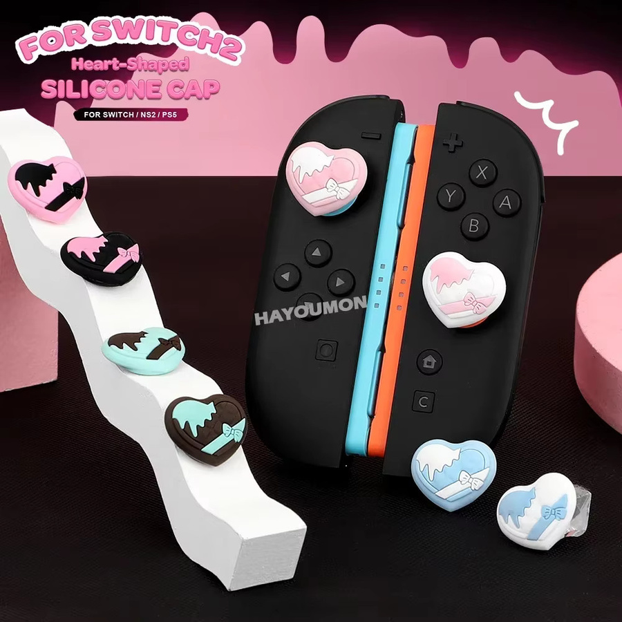 HeroAngel 4er-Set Silikon-Thumb-Grips für Nintendo Switch, Switch Lite und OLED sowie PlayStation Controller, weiche Joystick-Kappen in Multicolour, Gaming-Zubehör - Bild 3