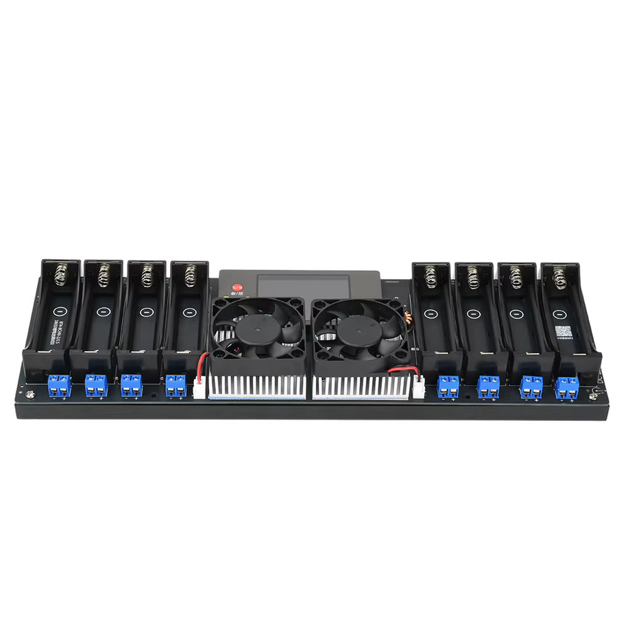 Aideepen 8-Kanal 18650 Lithium-Batterie Lade- und Entladetester mit 2,4-Zoll-Farbdisplay zur Kapazitäts- und Innenwiderstandsmessung, Schwarz - Bild 4