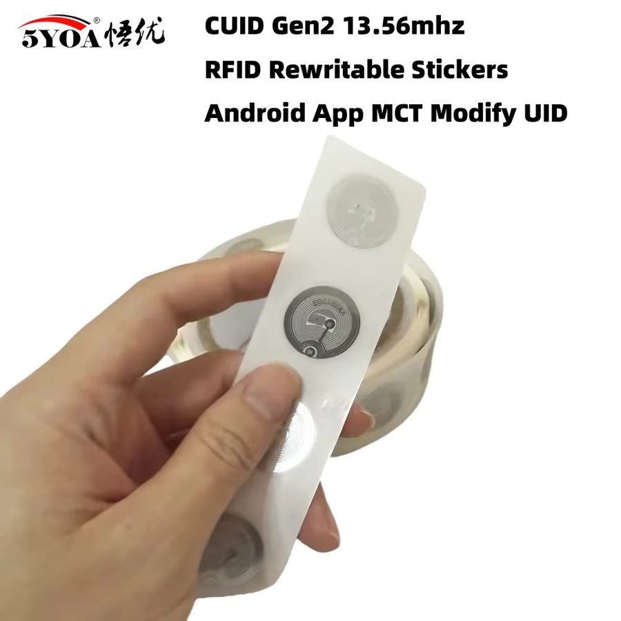 5YOA CUID Gen2 Elektronischer NFC Smart Key Wiederbeschreibbarer RFID Clone Token ISO14443 Replica Badge 13,56 MHz als Aufkleber - Bild 2