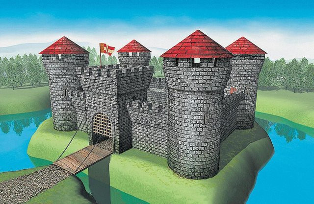 Zvezda Mittelalterliche Festung, Ritter, 1:72, Grau - Bild 1