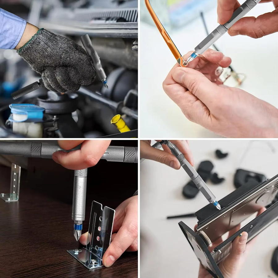 VMAN Pro 24/30-in-1 magnetisches Ratschenschraubendreher-Set in Schwarz mit Torx und Phillips Bits für die Präzisionsreparatur von Elektronik und Smartphones - Bild 2