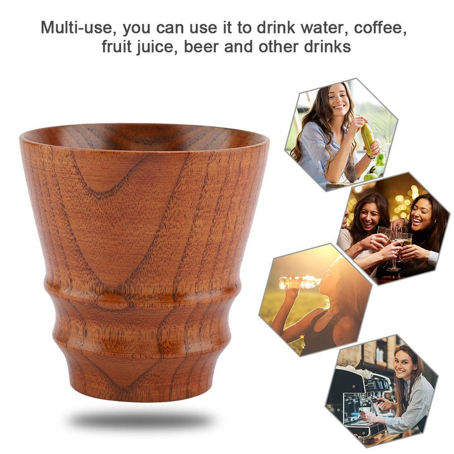 Elegante multifunktionale Holztasse von mfySpace in Braun - Bild 4
