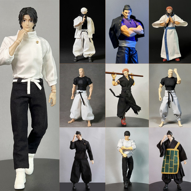 Bandai Action Figur Zubehör, japanische Anime College Uniform Kleid, taoistische Robe Kampf Kleidung, Plüsch / Textil - Bild 1