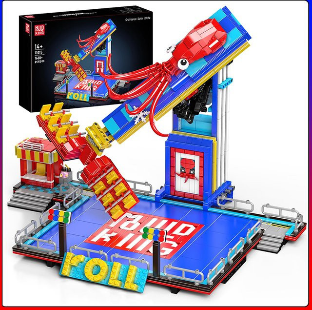 Mould King 11015 Vergnügungspark-Spielzeug, der motorisierte Krake, Baustein, ab 14 Jahre - Bild 1