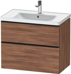 Duravit Waschtischunterschrank D-Neo in Weiß und Nussbaum, B: 78,4 cm, T: 45,2 cm - Bild 1