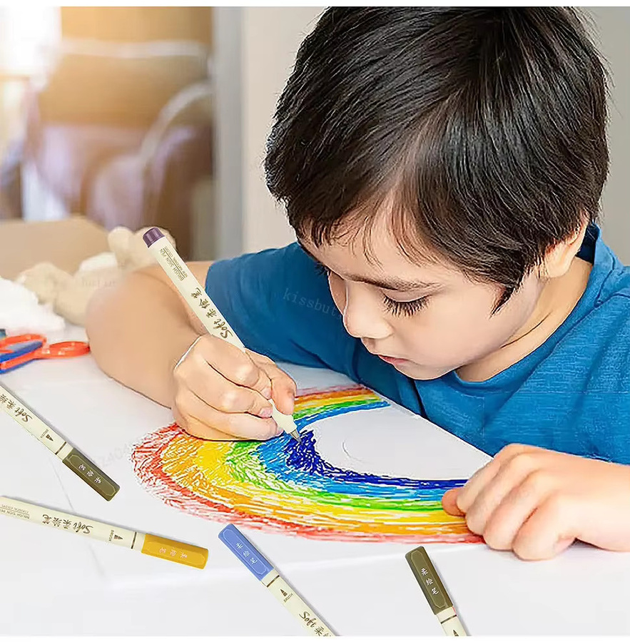 6er Set Retro Kunstmarker mit weicher Pinselspitze für Kalligraphie und Design in Multicolour - Bild 2