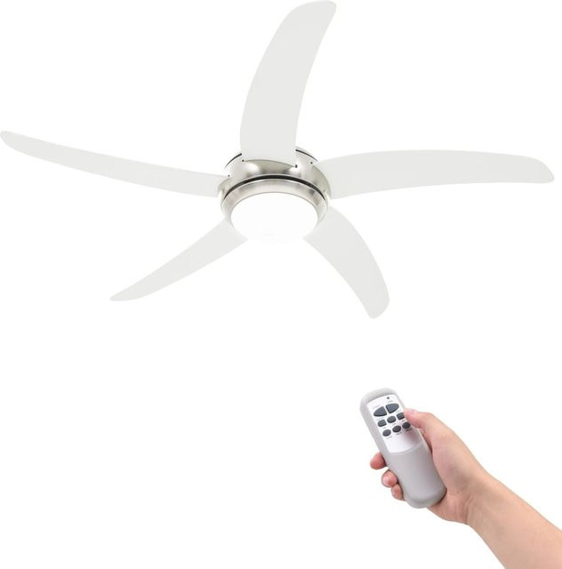 Yiwydaa Deckenventilator mit Licht und Fernbedienung in Weiß, Durchmesser: 128 cm - Bild 1