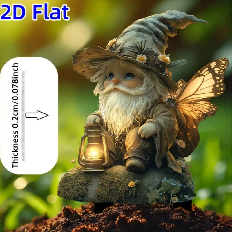 Klassische Elfenfigur mit Schmetterlingsflügeln in Mehrfarbig als Dekoration für Haus und Garten - Bild 3