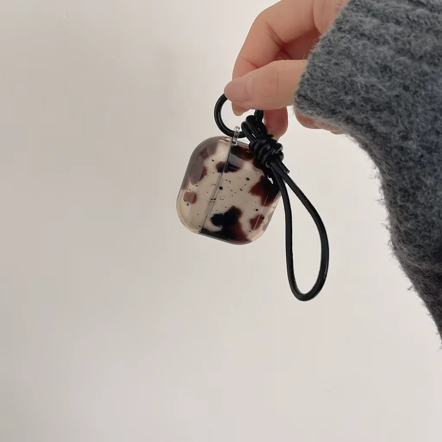 Retro Kopfhörer-Hülle für Apple AirPods 1, 2, 3, 4 und Pro 2/3 in Braun und Multicolour mit Umhängeband - Bild 3