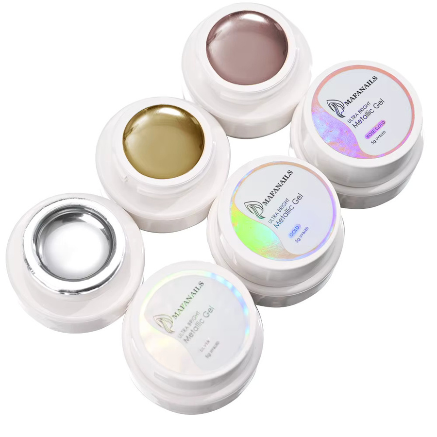 MingLee Metallic-Malerei-Gel, Chrom Gold Silber, Nagellack - Bild 3