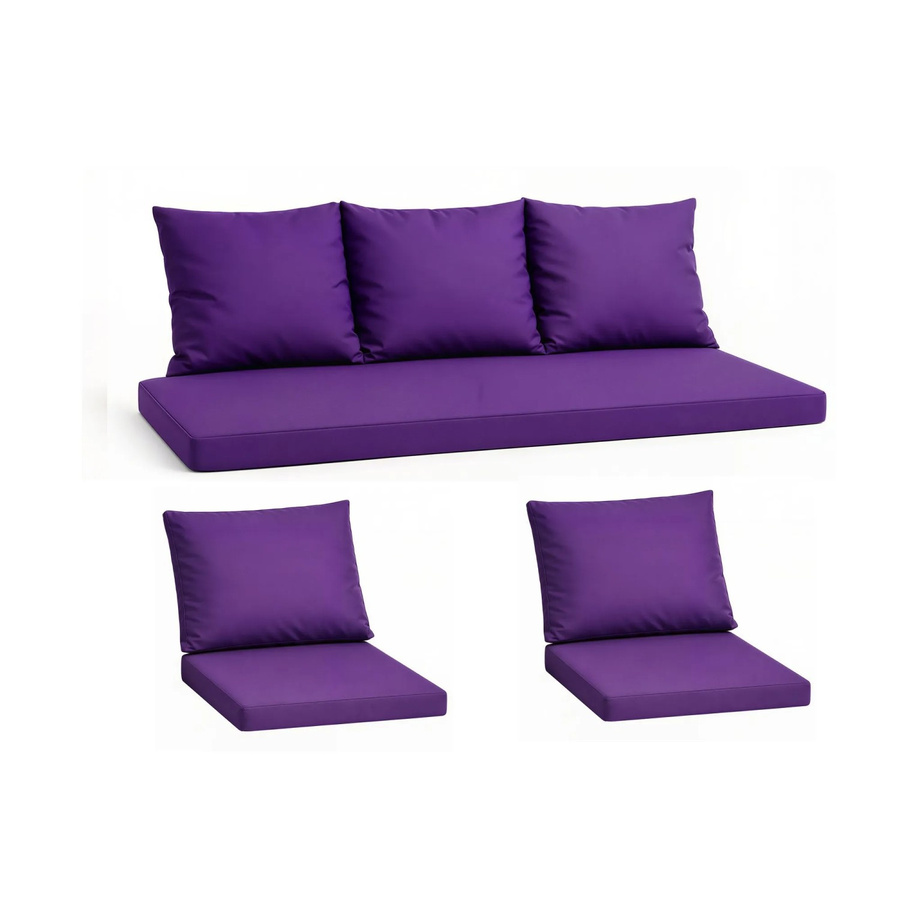 Setgarden Komfort Set Gartenloungekissen für Technorattan-Möbel in Violett, 1-teilig, B: 150 cm, T: 50 cm - Bild 2