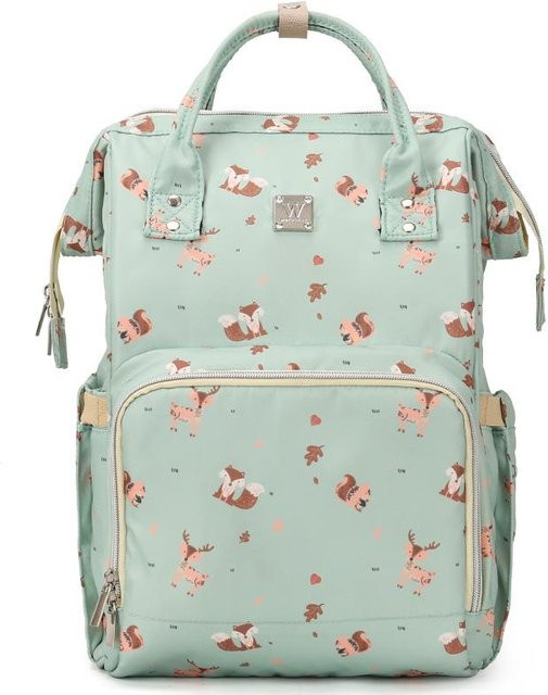 Multifunktionale wasserdichte Windeltasche als Rucksack mit großer Kapazität und Pflegefunktion, Farbe: Grün - Bild 1