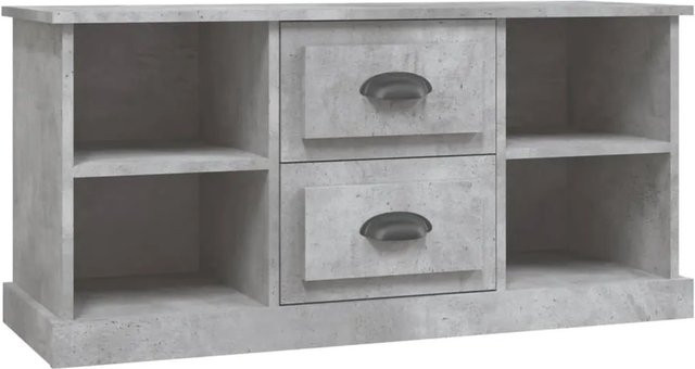 vidaXL TV-Schrank aus Holzwerkstoff in Betongrau, B/T/H: 99,5 x 35,5 x 48 cm - Bild 1
