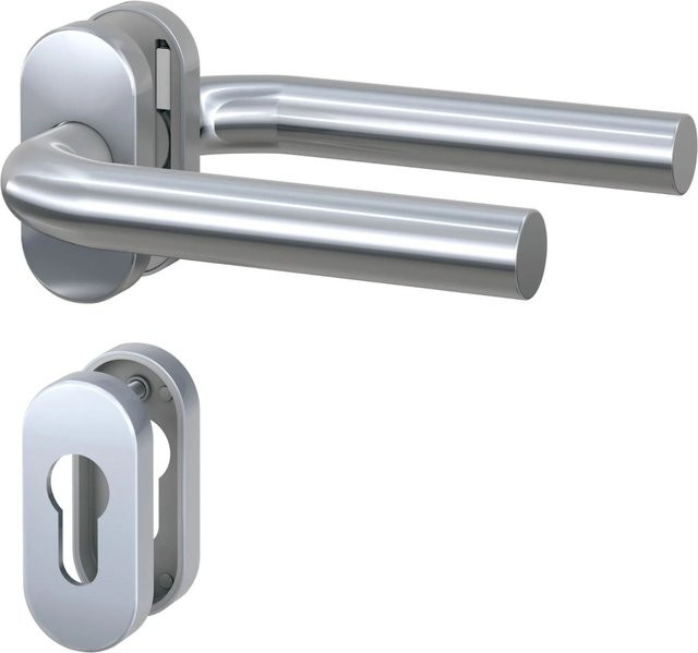 BASI Schmalrahmen-Garnitur in Edelstahl Silber L-Form B/H: 190 x 180 mm - Bild 1
